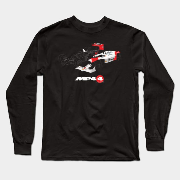 MP4/4 Long Sleeve T-Shirt by El-bullit